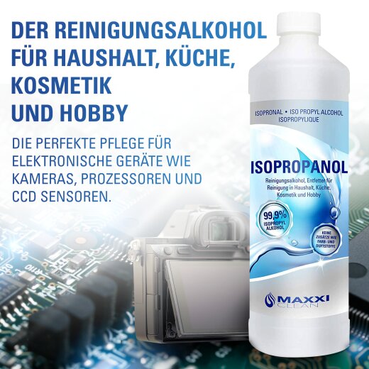 Maxxi Clean Isopropanol IPA Isopropyl 99,9% 1.000ml, 9,90 €