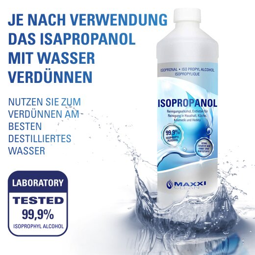 Maxxi Clean Isopropanol IPA Isopropyl 99,9% 1.000ml, 9,90 €